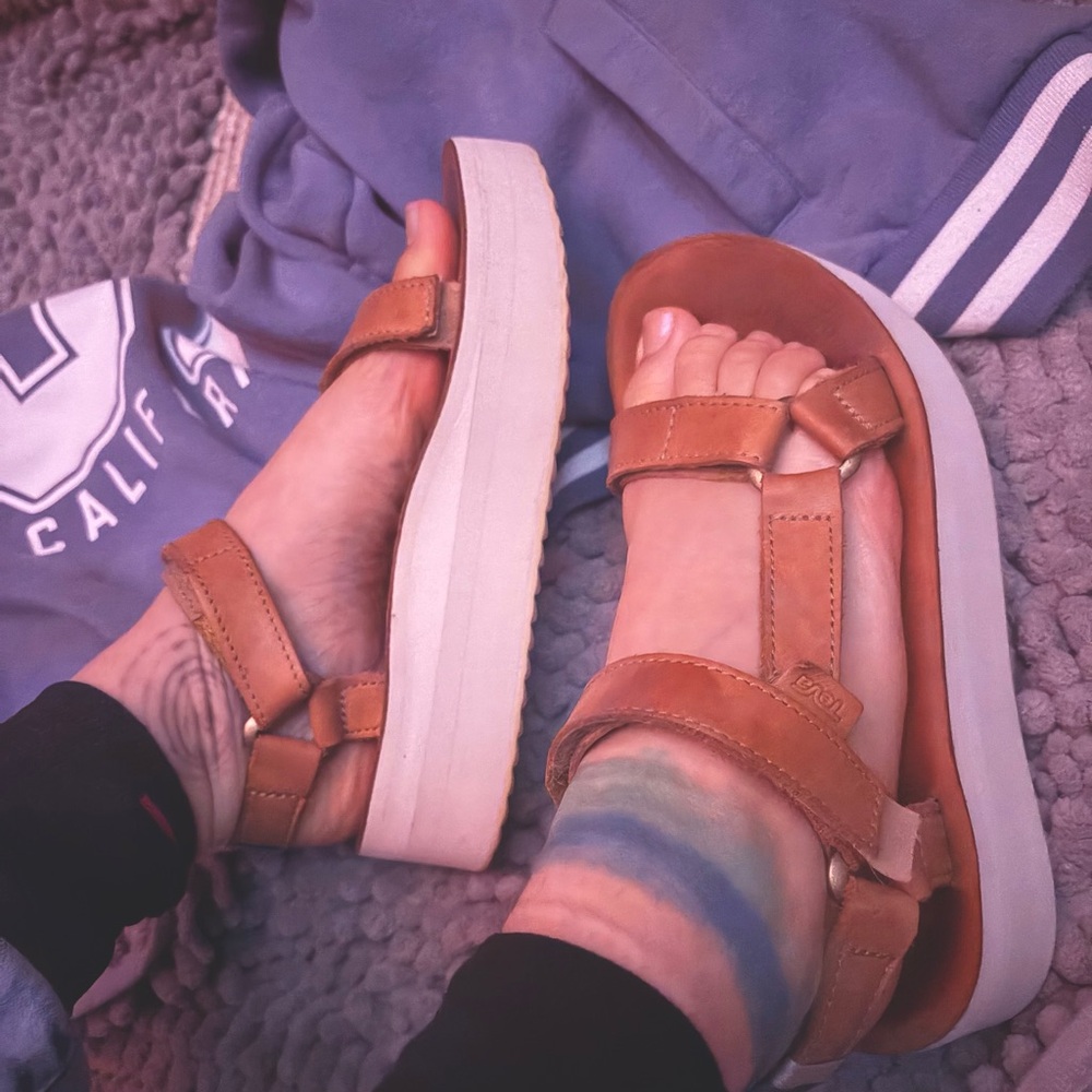 Teva Brown Platform Sandals